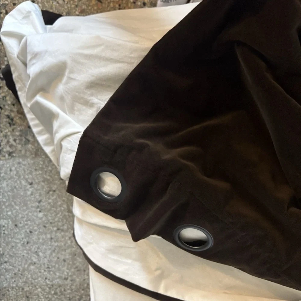 Pottery Barn White and Brown Fabric